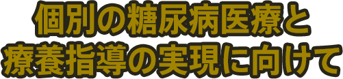 個別の糖尿病医療と療養指導の実現に向けて