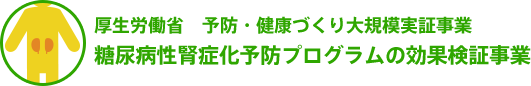 【厚生労働省　予防・健康づくり大規模実証事業】糖尿病性腎症化予防プログラムの効果検証事業